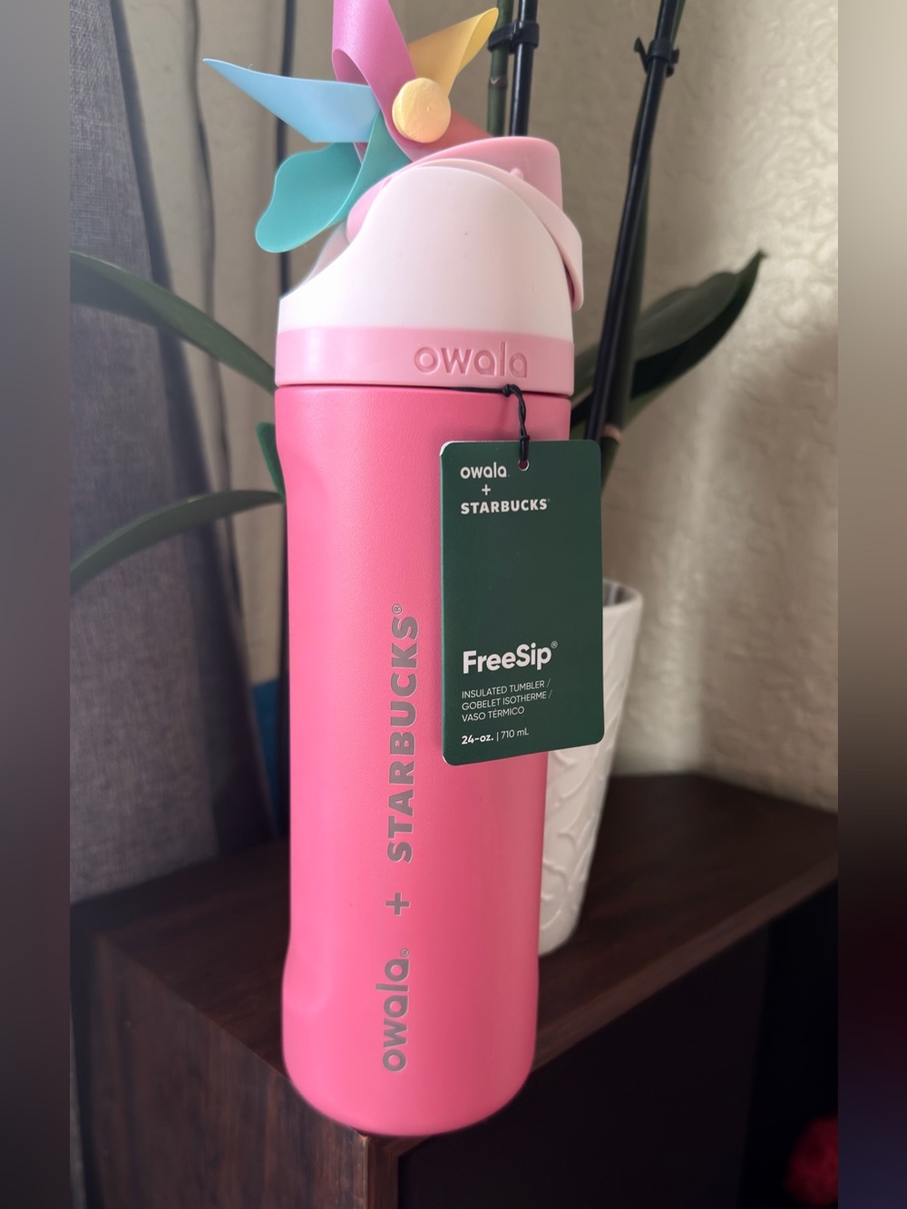 Owalo x Starbucks FreeSip Pink Insulated Tumbler